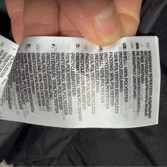 Adidas Originals Womens Slim Puffer Hooded 3-Stripes Jacket GD2507 MEDIUM Black - Picture 7 of 12